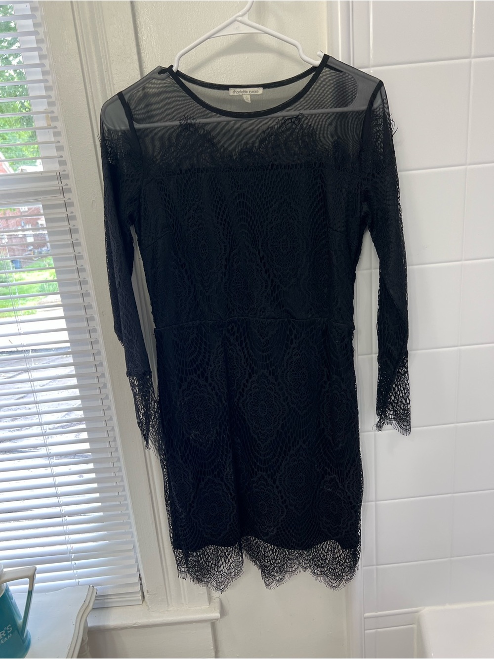 Black Lace Long Sleeve Dress